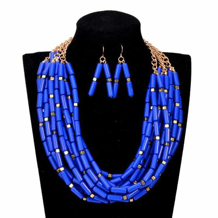 African choker Necklace/Earrings Set For women Bennys Beauty World