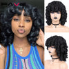 Afro Kinky Curly Wig Short Synthetic With Bangs Bennys Beauty World