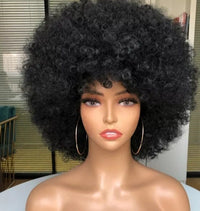 Afro Kinky Curly Wigs With Bangs Bennys Beauty World