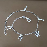Ankle Bracelet Plated Letters Allergy Free Foot Chains Anklet Jewelry Bennys Beauty World