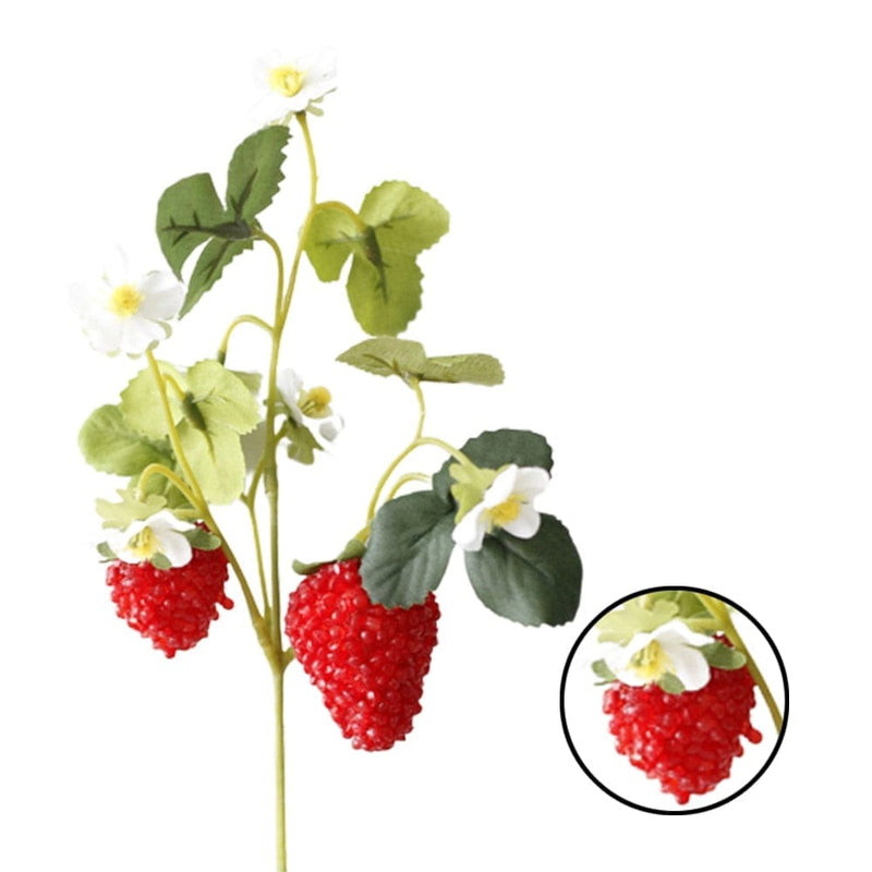 Artificial Fake Strawberry Fruit Plant Flower Bennys Beauty World
