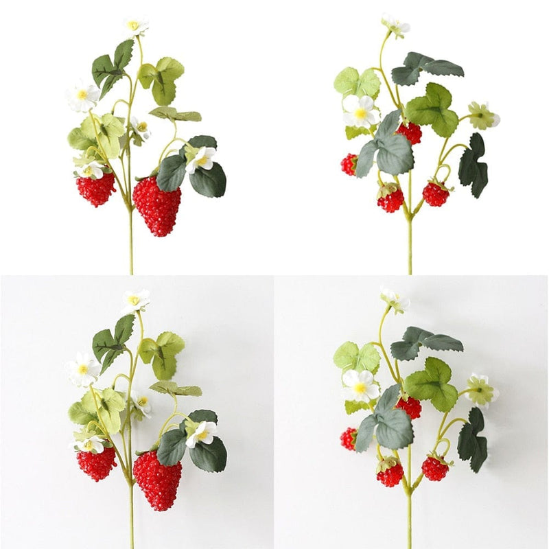 Artificial Fake Strawberry Fruit Plant Flower Bennys Beauty World