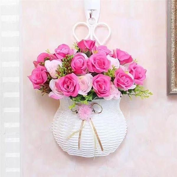 Artificial Flower Hanging Rattan Flower Basket For Home Decoration Bennys Beauty World