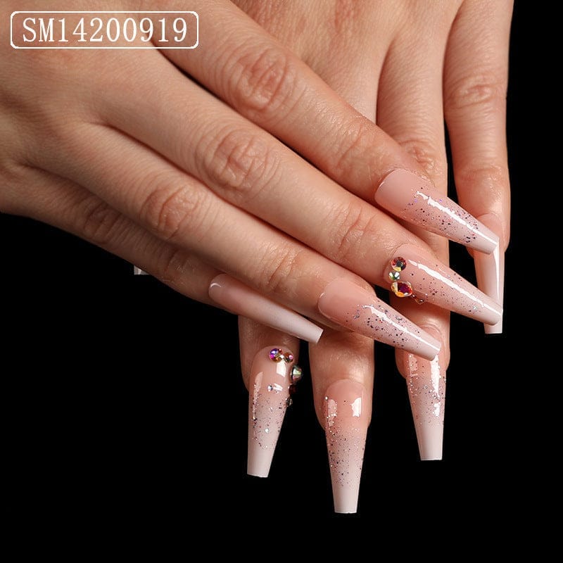 Assemble Ballet Nails, Trapezoidal Coffin, Fake Nails, Wear Nail Art Patches Bennys Beauty World