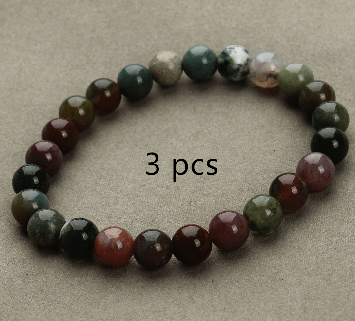 Aventurine Blue Sandstone Beads Round Bead Bracelet Bracelet Bennys Beauty World