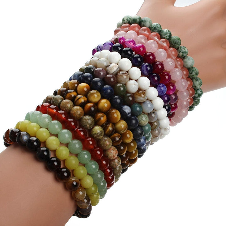 Aventurine Blue Sandstone Beads Round Bead Bracelet Bracelet Bennys Beauty World