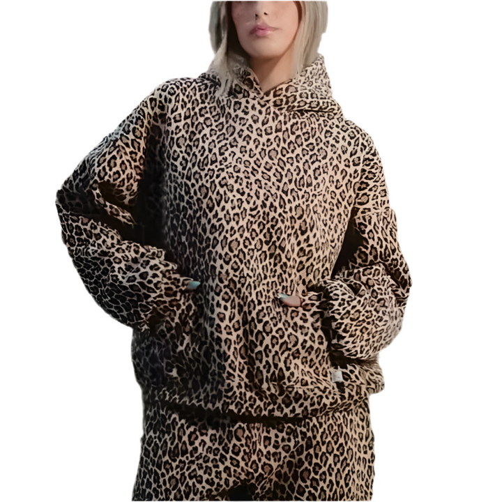 Leopard Print Hoodies Women