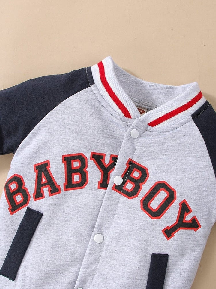 Baby Boy Clothes Baby Baseball Uniform Letter Print jumpsuit BENNYS 