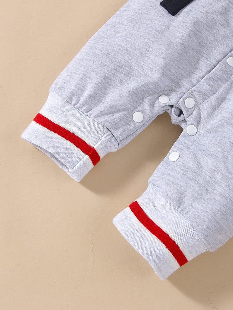 Baby Boy Clothes Baby Baseball Uniform Letter Print jumpsuit Bennys Beauty World