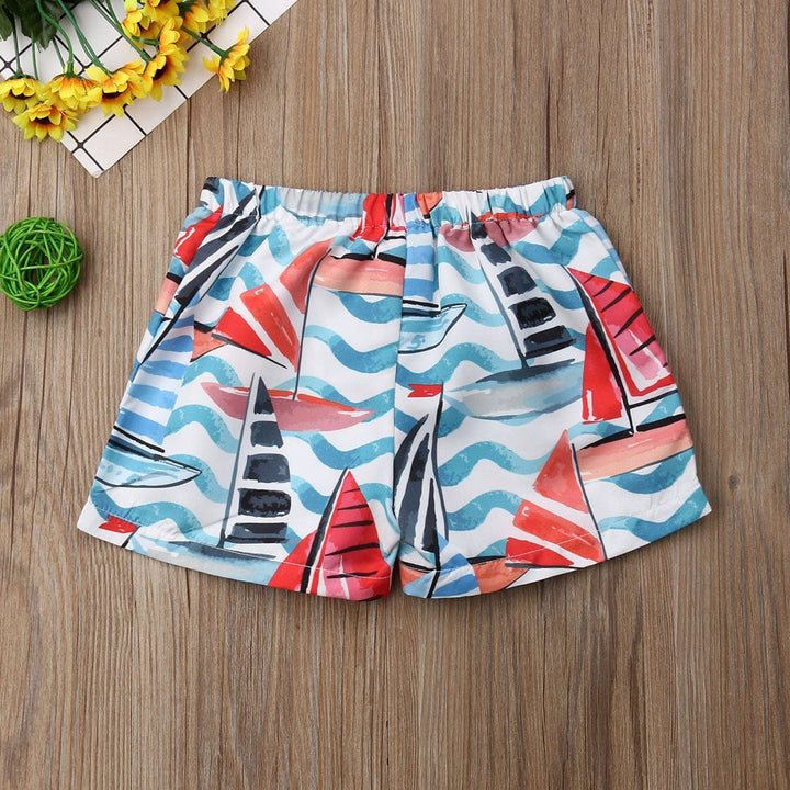 Baby Boy Printed Swim Trunks Vacation Beach Swimsuit fash Bennys Beauty World