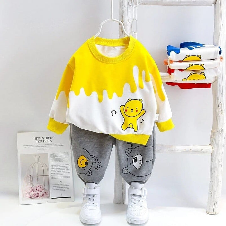 Baby Boys Clothes Set Spring Cartoon Coat+ Pants 2PCS Kids Set Bennys Beauty World