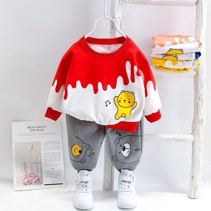 Baby Boys Clothes Set Spring Cartoon Coat+ Pants 2PCS Kids Set Bennys Beauty World