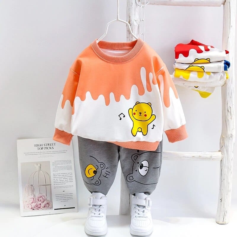 Baby Boys Clothes Set Spring Cartoon Coat+ Pants 2PCS Kids Set Bennys Beauty World