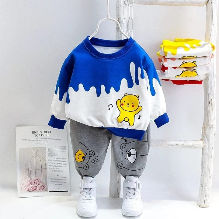 Baby Boys Clothes Set Spring Cartoon Coat+ Pants 2PCS Kids Set Bennys Beauty World