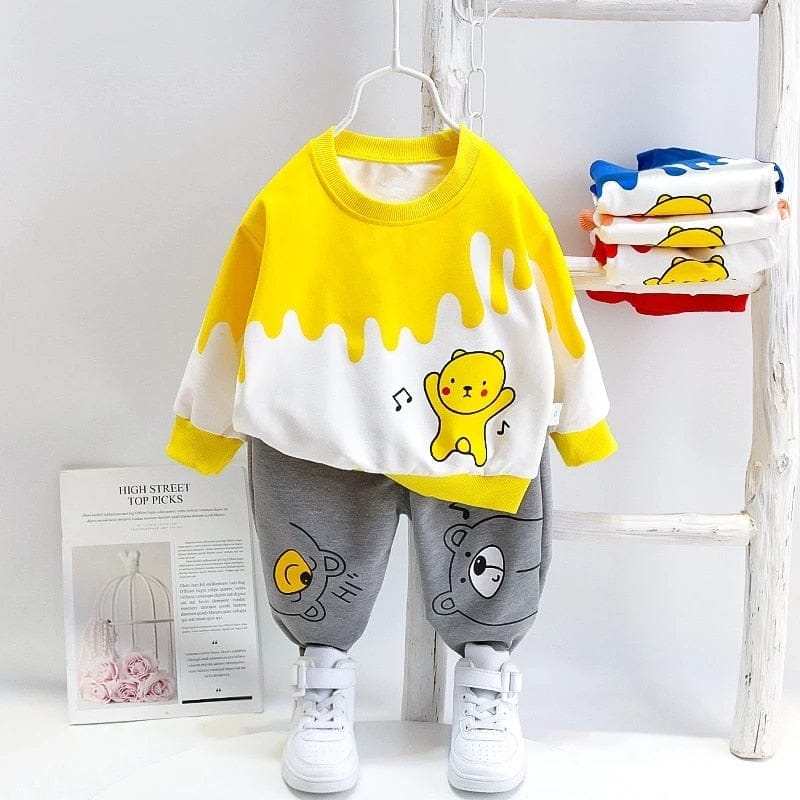 Baby Boys Clothes Set Spring Cartoon Coat+ Pants 2PCS Kids Set Bennys Beauty World