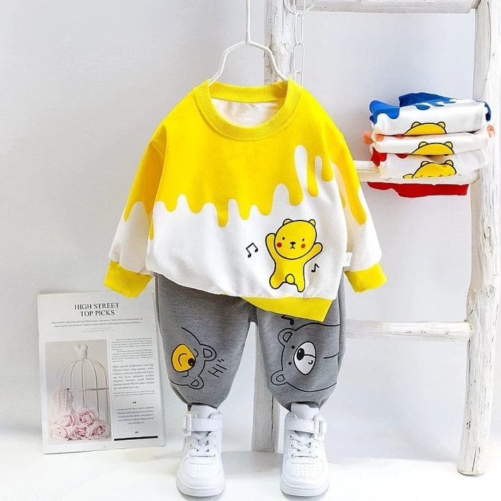 Baby Boys Clothes Set Spring Cartoon Coat+ Pants 2PCS Kids Set Bennys Beauty World