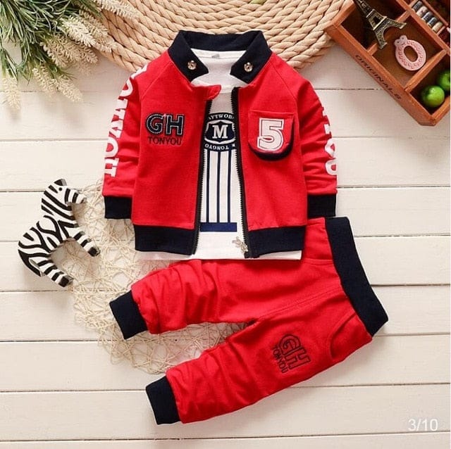 Baby Boys Clothes Set Spring Cartoon Coat+ Pants 2PCS Kids Set Bennys Beauty World