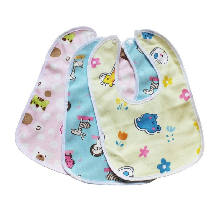 Baby Cartoon Snap Waterproof Bib Super Soft Baby Bib Bennys Beauty World