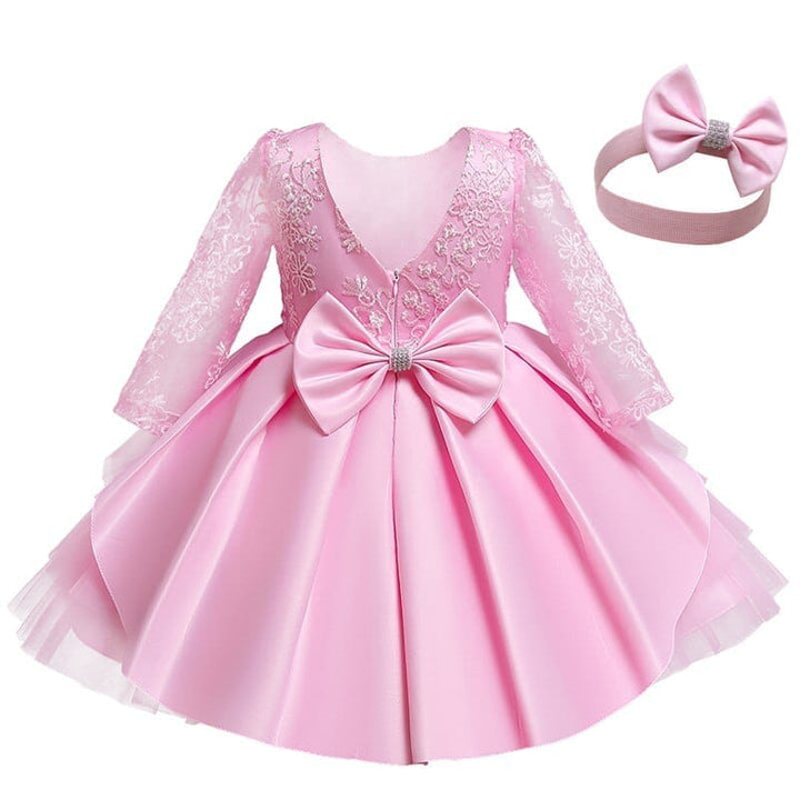 Baby Dresses for Girls Christmas Toddler Kids Flower Lace Dresses Bennys Beauty World