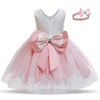 Baby Girl 1st Year Birthday Bow Dress Lace Christening Gown Bennys Beauty World