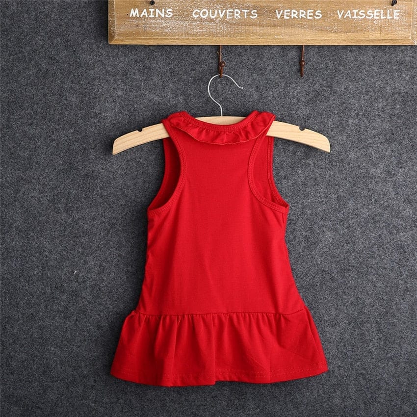 Baby Girl Dress 2021 Summer 100% Cotton Tops Sleeveless Dress Bennys Beauty World