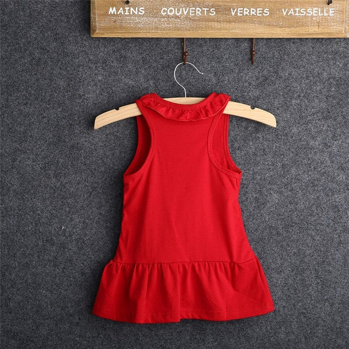 Baby Girl Dress 2021 Summer 100% Cotton Tops Sleeveless Dress Bennys Beauty World