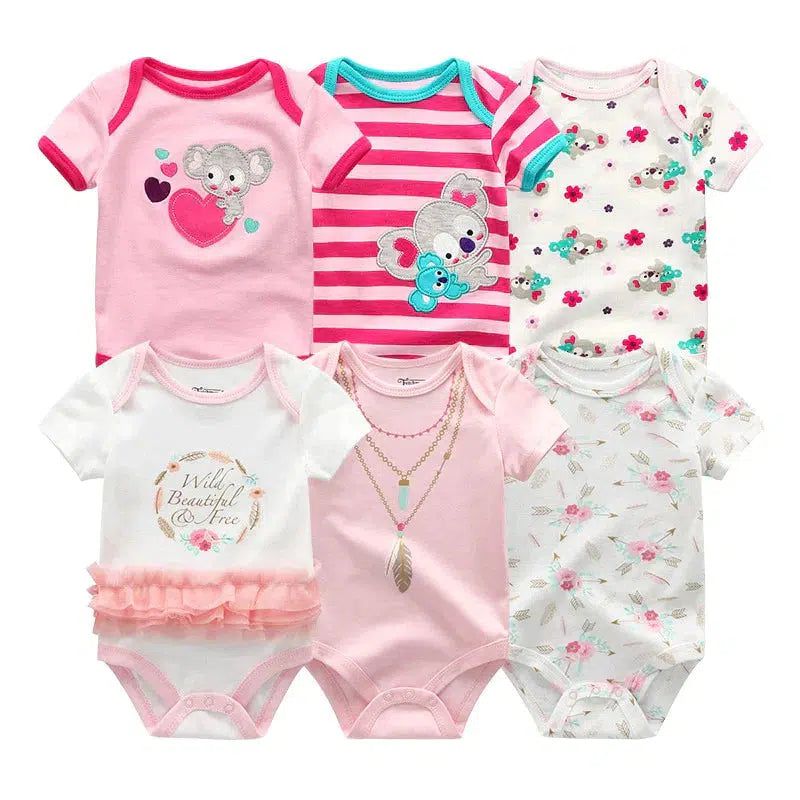 Baby Girl Jumpsuit 6Pcs/Lot Body Suit Bennys Beauty World