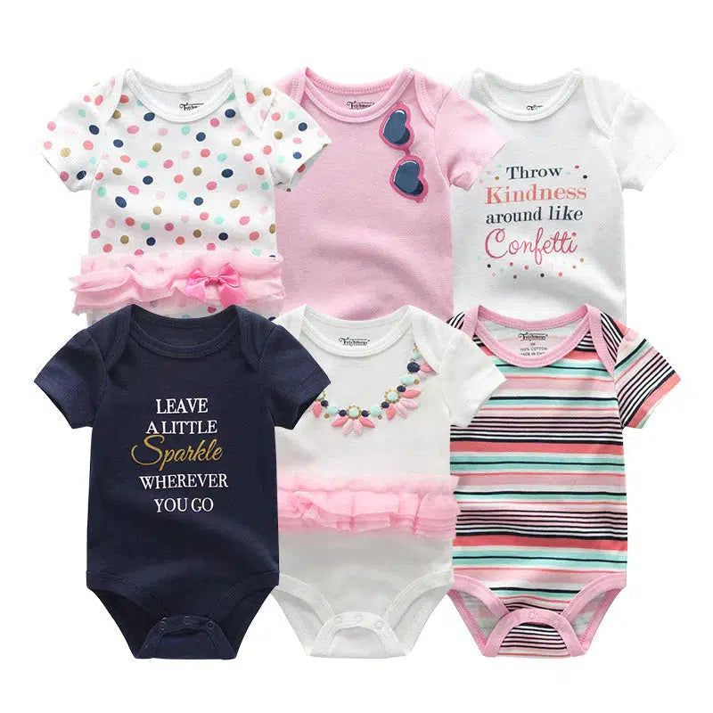 Baby Girl Jumpsuit 6Pcs/Lot Body Suit Bennys Beauty World