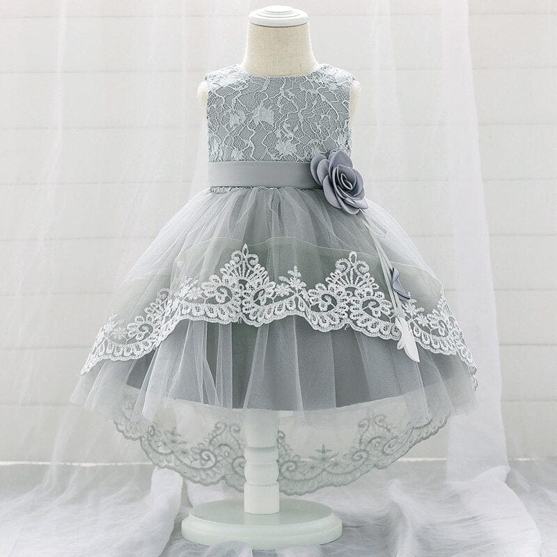 Baby Girls Lace Embroidered Princess Christening Party Dress Bennys Beauty World