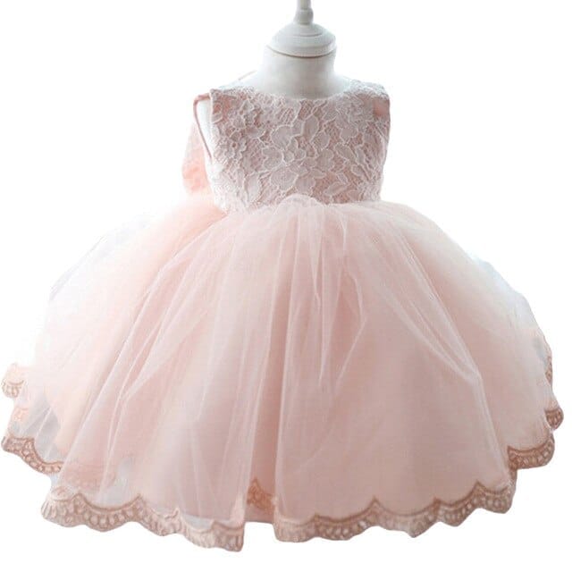 Baby Girls Lace Embroidered Princess Christening Party Dress Bennys Beauty World