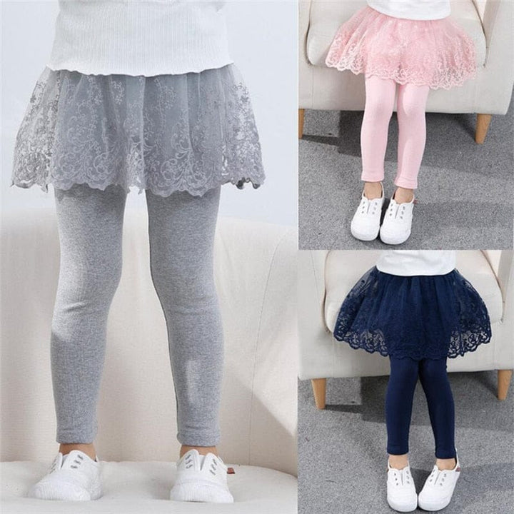 Baby Girls Leggings Lace Princess Skirt-pants  For Kids 2-7 Years BENNYS 