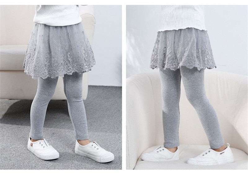 Baby Girls Leggings Lace Princess Skirt-pants  For Kids 2-7 Years Bennys Beauty World