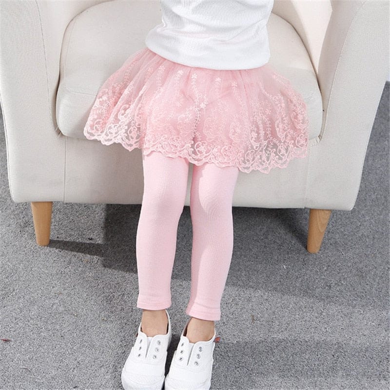 Baby Girls Leggings Lace Princess Skirt-pants  For Kids 2-7 Years Bennys Beauty World