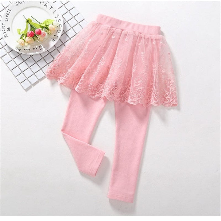 Baby Girls Leggings Lace Princess Skirt-pants  For Kids 2-7 Years Bennys Beauty World