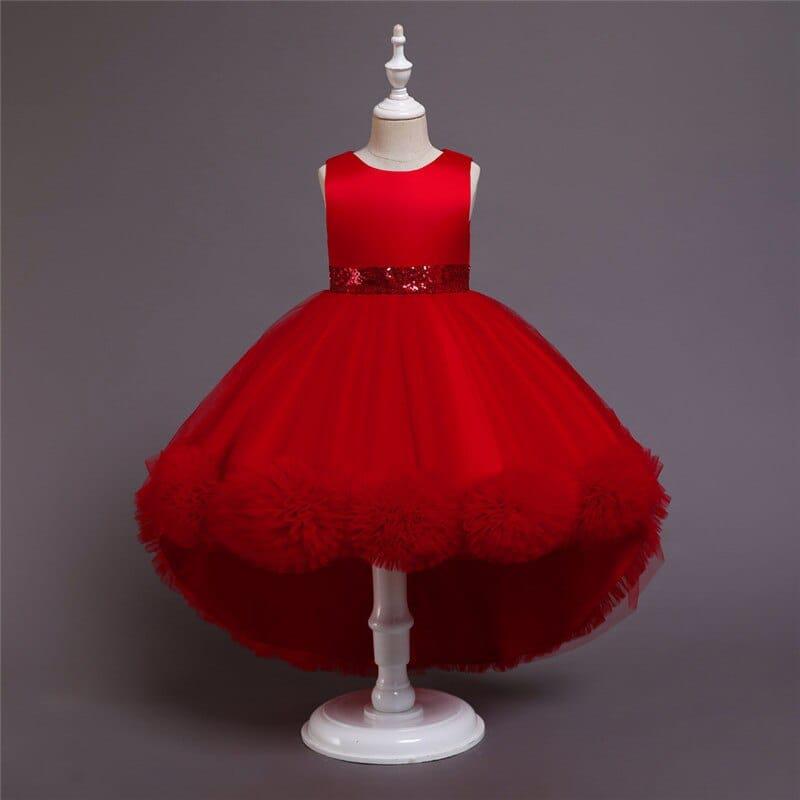 Baby Girls Long Layered Lace Flower Party Dresses Bennys Beauty World