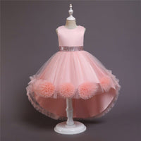 Baby Girls Long Layered Lace Flower Party Dresses Bennys Beauty World