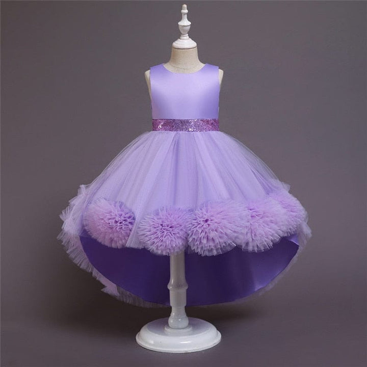 Baby Girls Long Layered Lace Flower Party Dresses Bennys Beauty World