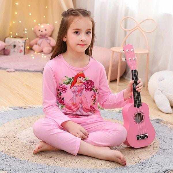 Baby Girls Long Sleeve Cotton High Quality Pajamas Clothes 3-13Yrs Bennys Beauty World