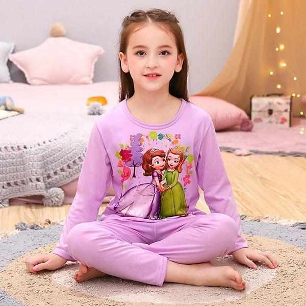 Baby Girls Long Sleeve Cotton High Quality Pajamas Clothes 3-13Yrs Bennys Beauty World