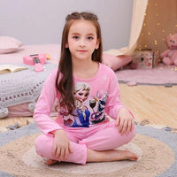 Baby Girls Long Sleeve Cotton High Quality Pajamas Clothes 3-13Yrs Bennys Beauty World