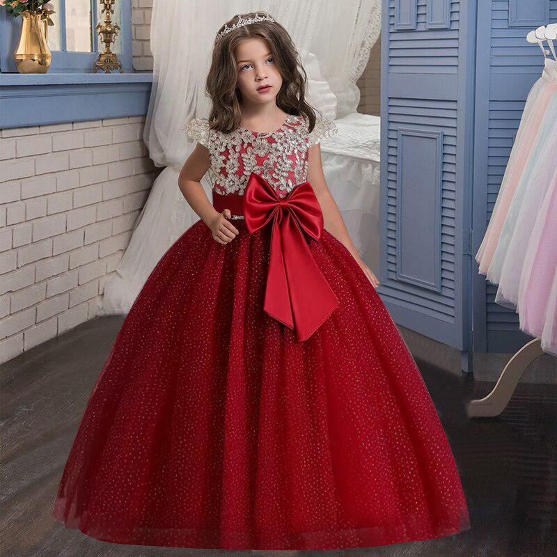Baby Girls Princess Birthday Party Long Dress Bennys Beauty World