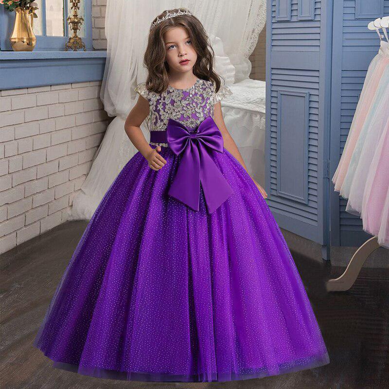 Baby Girls Princess Birthday Party Long Dress Bennys Beauty World