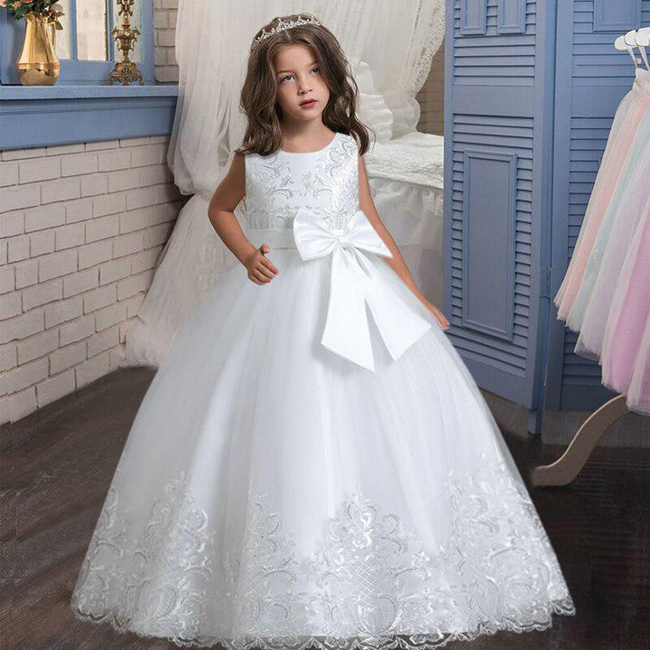 Baby Girls Princess Birthday Party Long Dress Bennys Beauty World