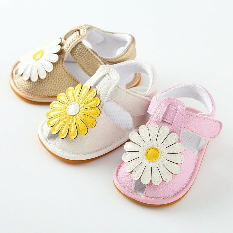 Baby Girls Sunflower Soft Sole Crib Pre-walkers Summer Girl Sandals BENNYS 