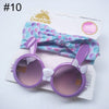 Baby Girls Sunglasses Hair Band Set And Anti-UV Cartoon Glasses Bennys Beauty World