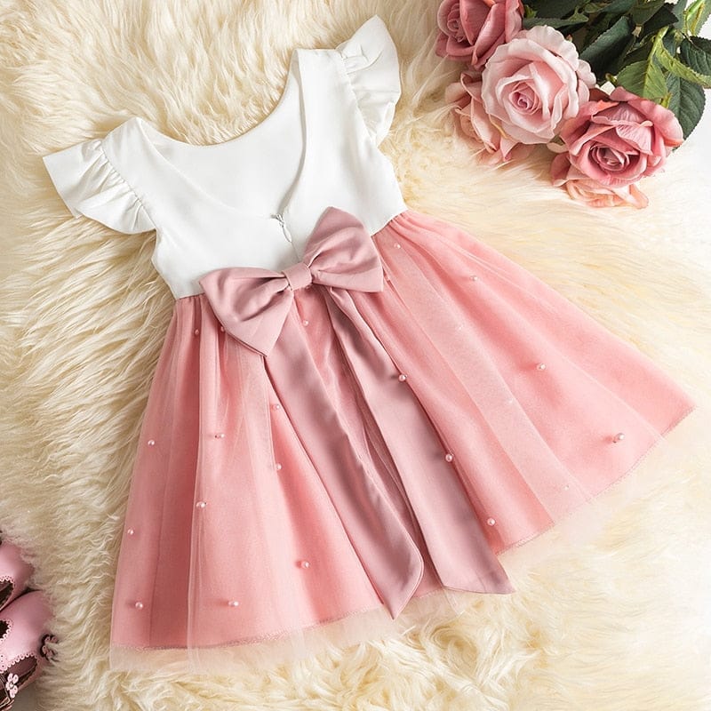 Baby Girls White Baptism Birthday Princess Dress Bennys Beauty World