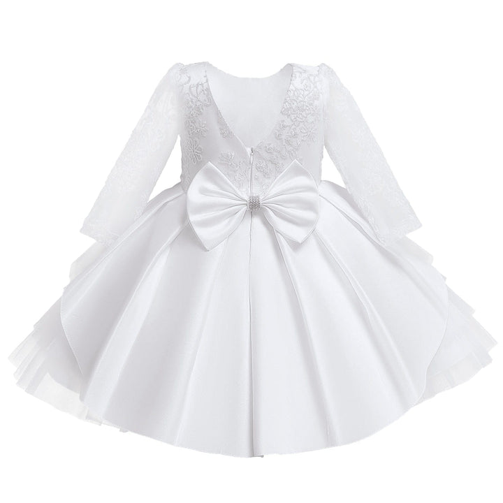 Baby Girls White Baptism Birthday Princess Dress Bennys Beauty World