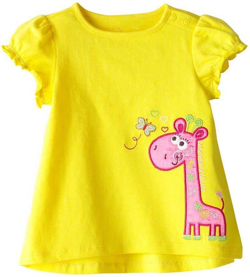 Baby Girls t-shirt 100% cotton kids summer clothes Bennys Beauty World