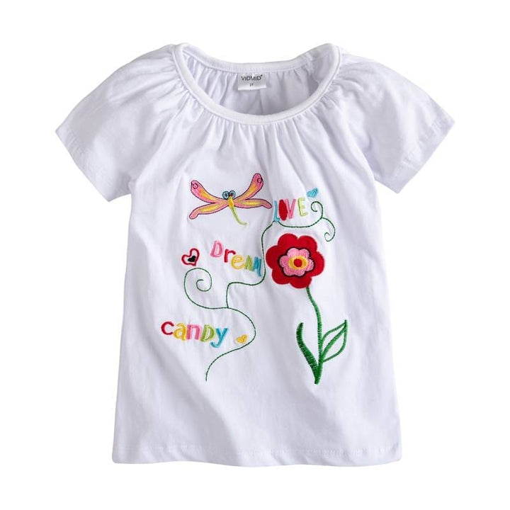 Baby Girls t-shirt 100% cotton kids summer clothes Bennys Beauty World