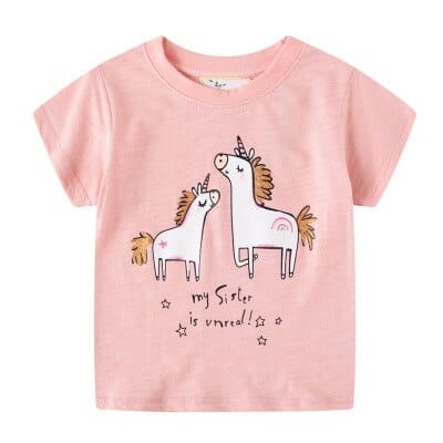 Baby Girls t-shirt 100% cotton kids summer clothes Bennys Beauty World